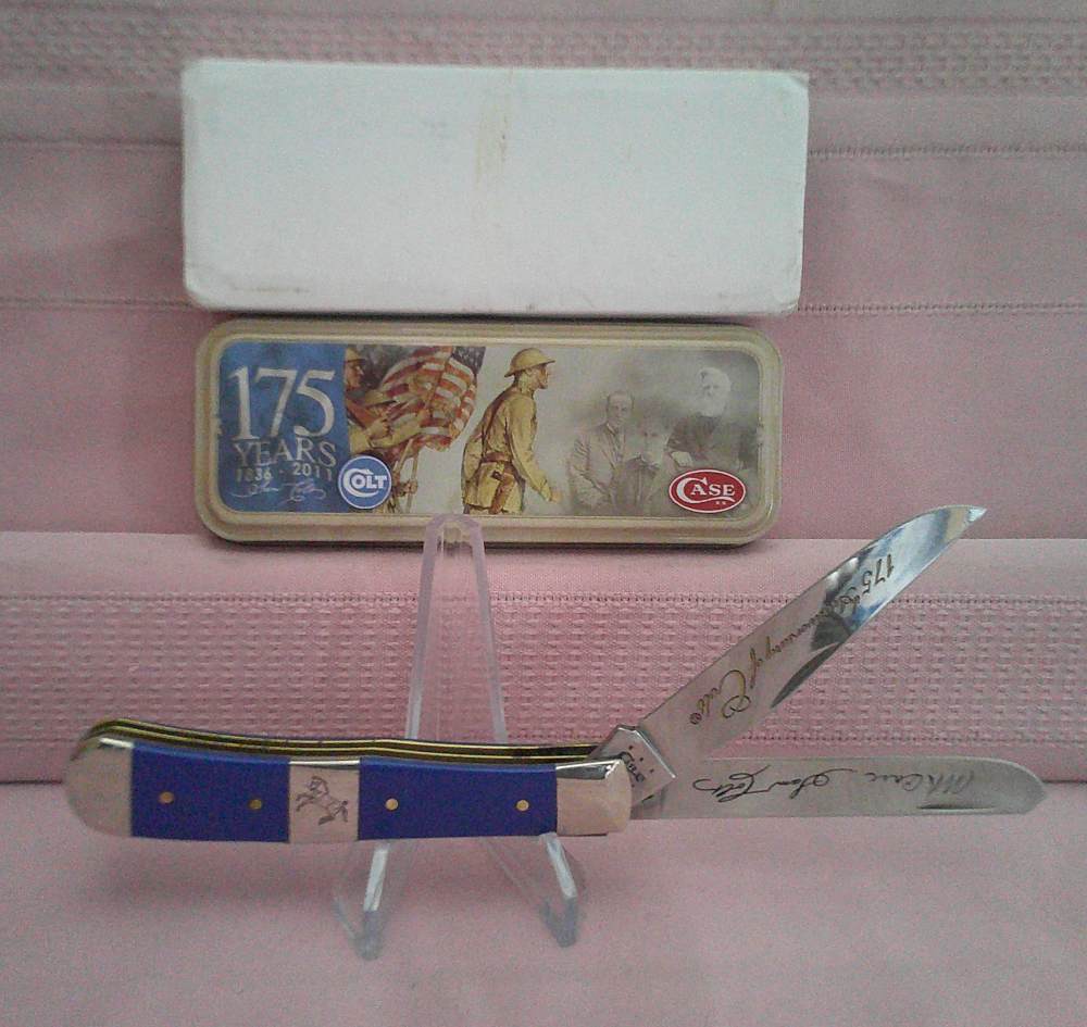 New Case XX Colt CA47474 175th Anniversary Trapper knife USA MFG 2011 Only!-img-8