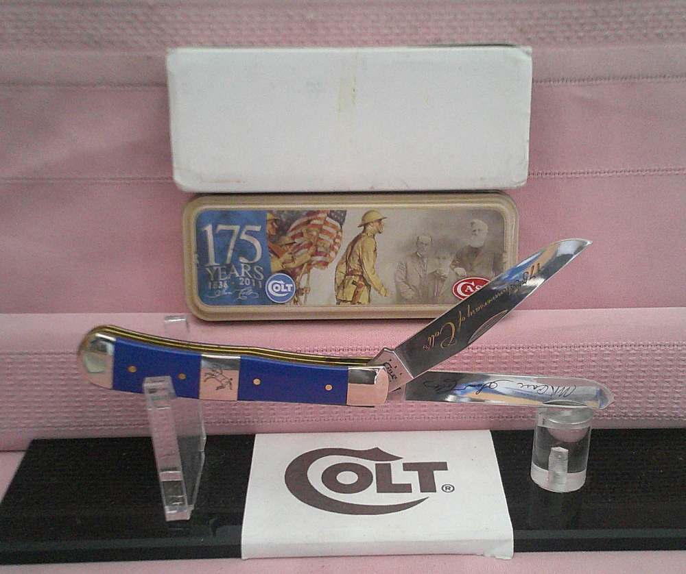 New Case XX Colt CA47474 175th Anniversary Trapper knife USA MFG 2011 Only!-img-0