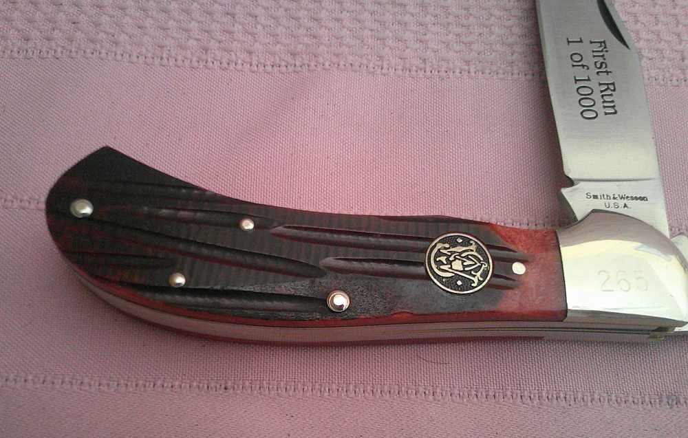 Rare NIB USA MFG Smith & Wesson SW703 Saddlehorn 145th Anniv 1st Run Knife!-img-13