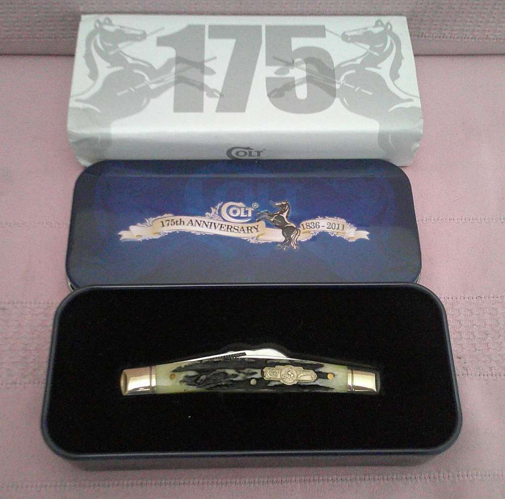 NIB Colt CT240A 175th Anniversary 4-Blade Congress Knife Stunning Handles!-img-11