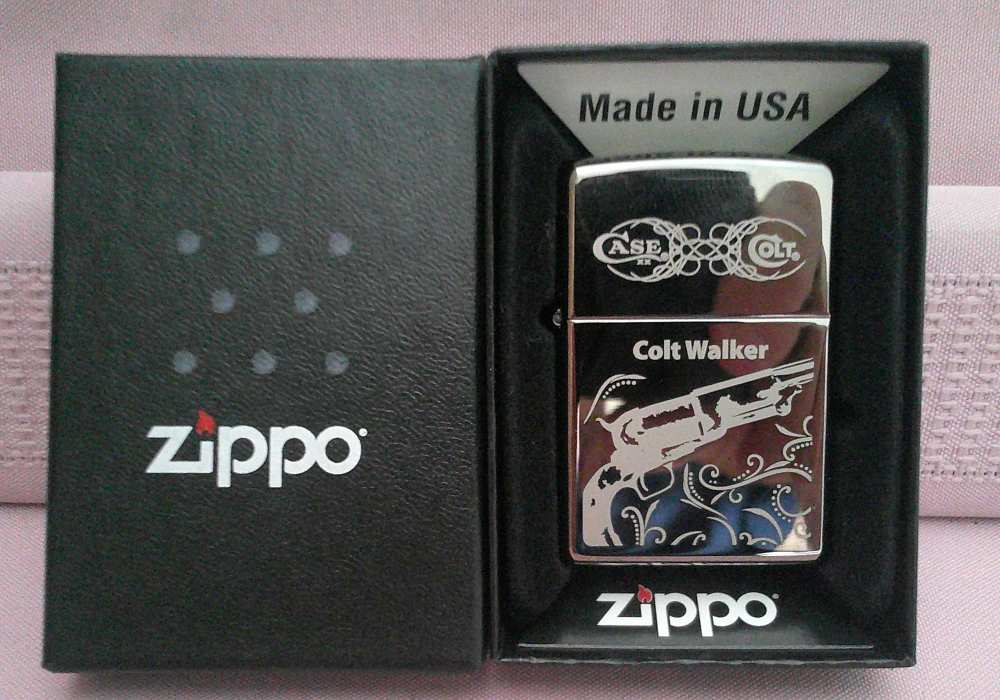 Unicorn-Level Rare NIB USA 150 MFG Sealed Colt Walker Case XX Zippo Lighter-img-0