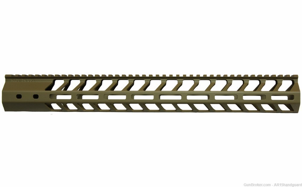 AR10 LR-308 17" Mlok HandGuard LOW Profile Cerakote FDE (MADE IN USA)-img-0