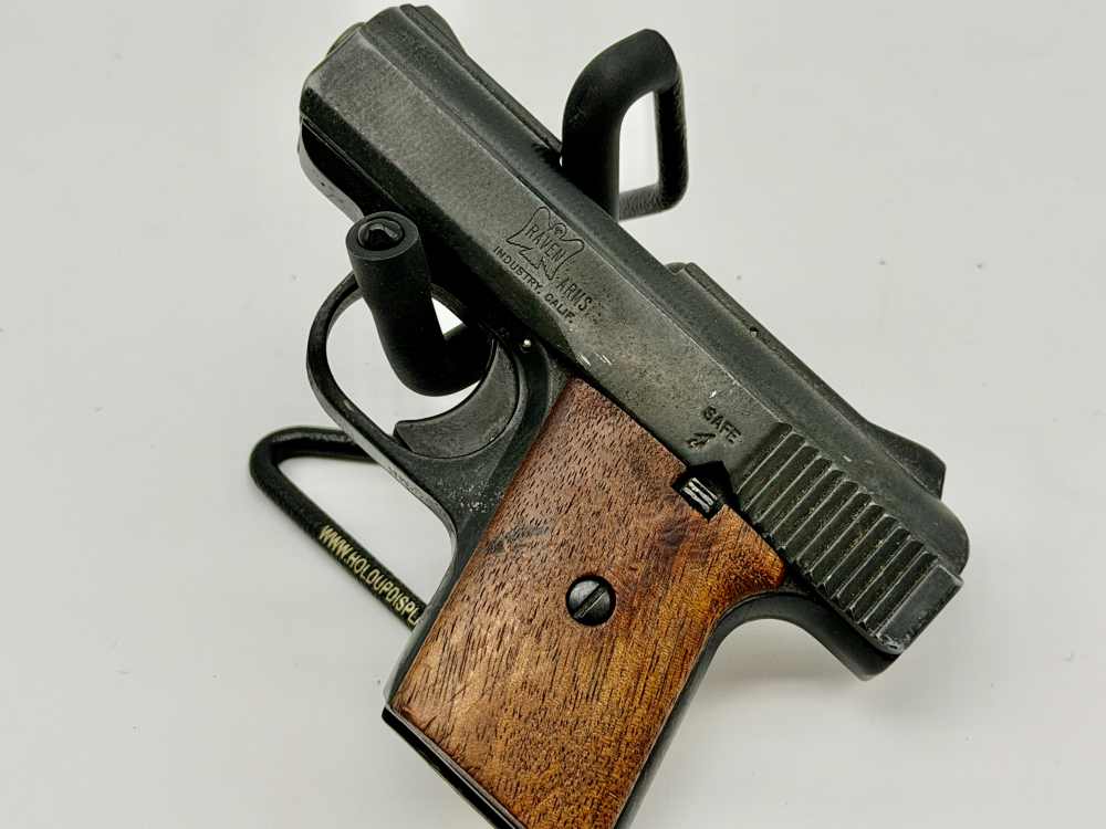 Raven Arms MP-25 25 ACP Pocket Pistol - Wood Grips, Mag, 6 Rds & 2 Holsters-img-2
