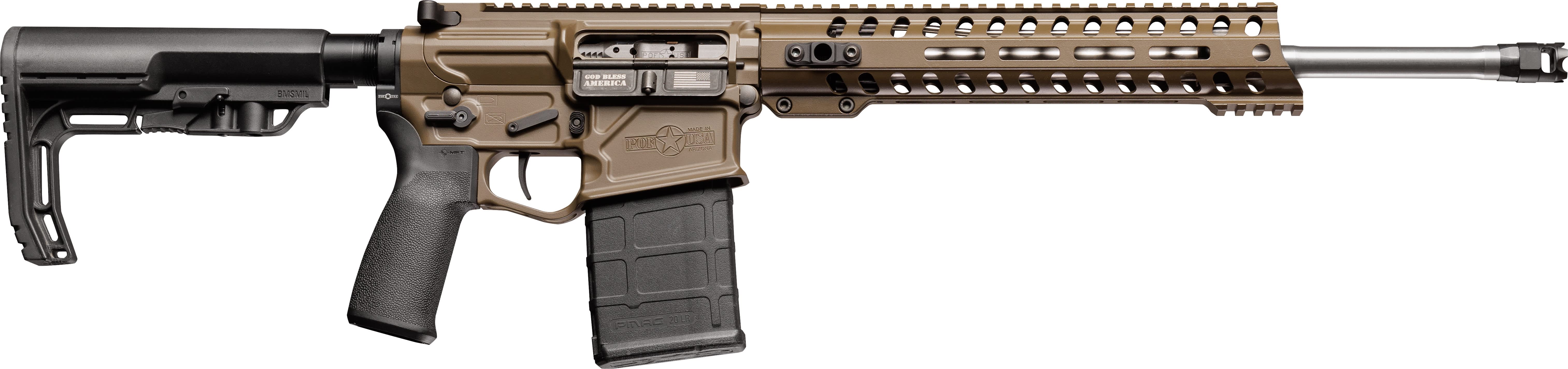 01740 POF USA Rogue DI 308 Win 16.5" 20 + 1rd Patriot Brown Cerakote-img-0