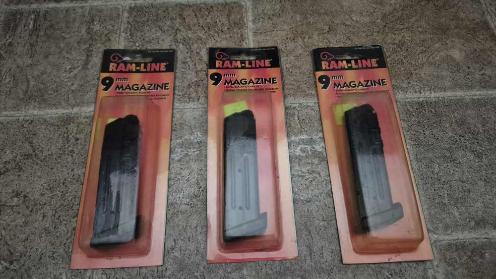 GLOCK 9MM MAGAZINES PRE-BAN 17RD METAL RAMLINE LIKE SQUARE U NOTCH -img-0