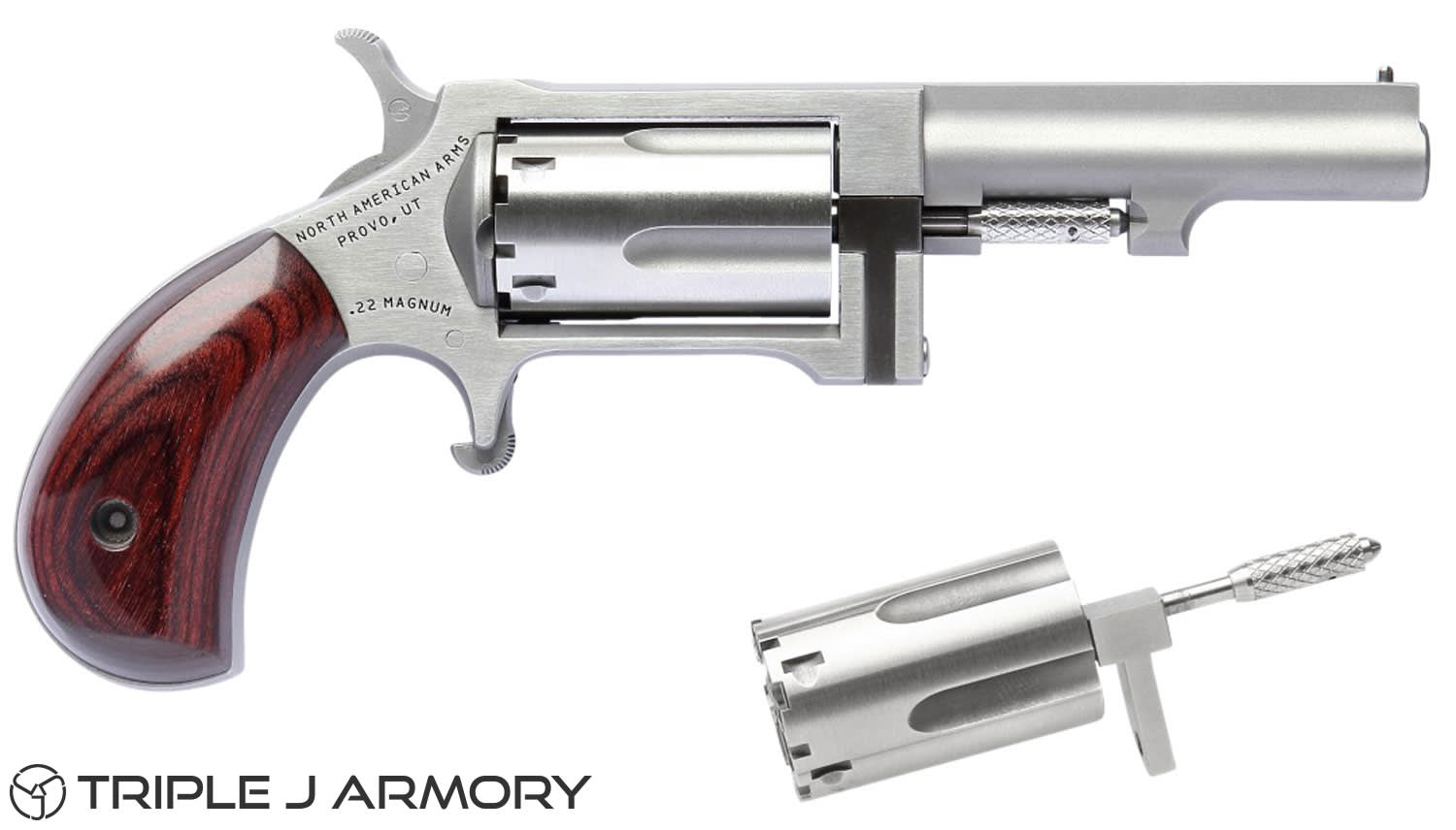 North American Arms Sidewinder 22 Magnum Pistol Stainless Frame-img-0