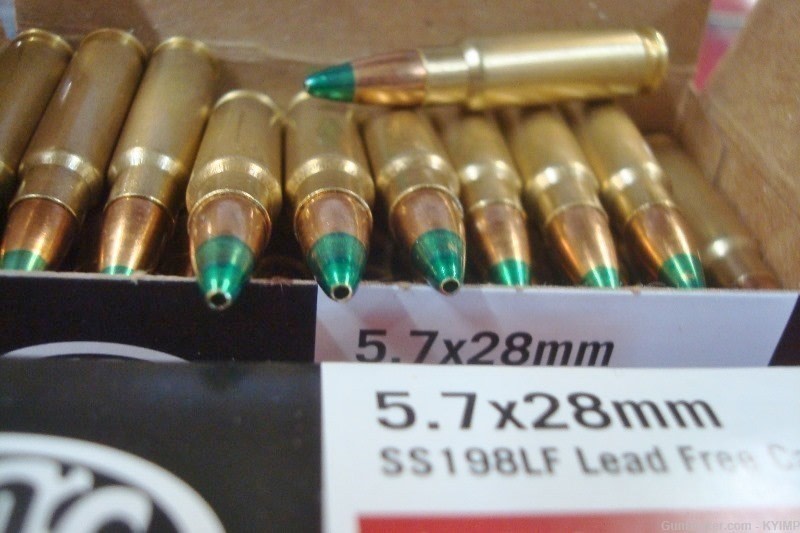 100 FN 5.7x28 SS198 27 grain SS198LF L.E. HP New Ammo 5.7 FN PS90 10700020-img-0