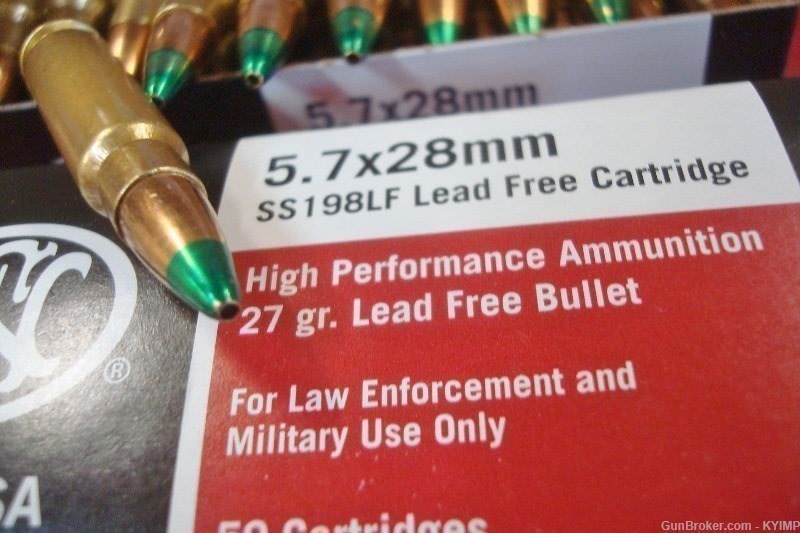 100 FN 5.7x28 SS198 27 grain SS198LF L.E. HP New Ammo 5.7 FN PS90 10700020-img-2