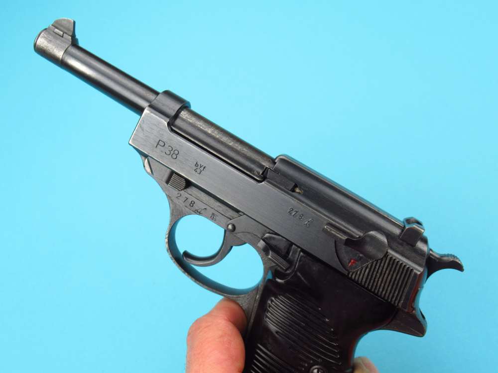 Excellent  WWII 1943 German BYF43 P38 Mauser Pistol 9mm Luger Walther Byf-img-10