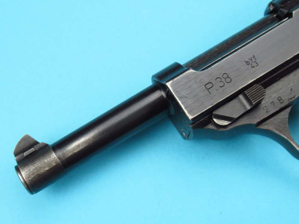 Excellent  WWII 1943 German BYF43 P38 Mauser Pistol 9mm Luger Walther Byf-img-7