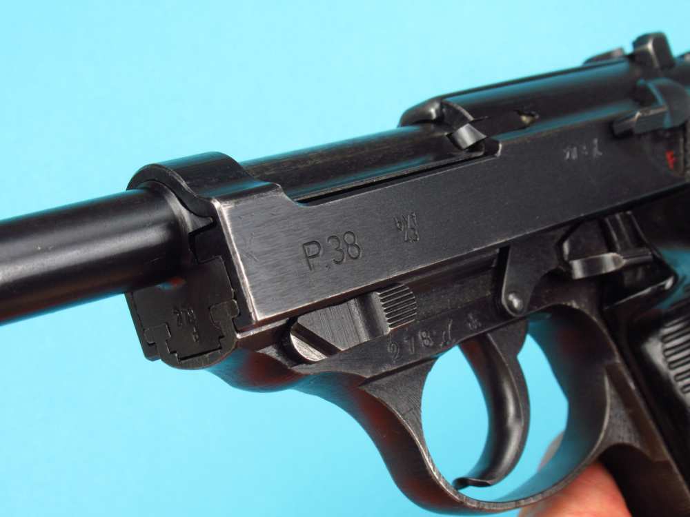 Excellent  WWII 1943 German BYF43 P38 Mauser Pistol 9mm Luger Walther Byf-img-25