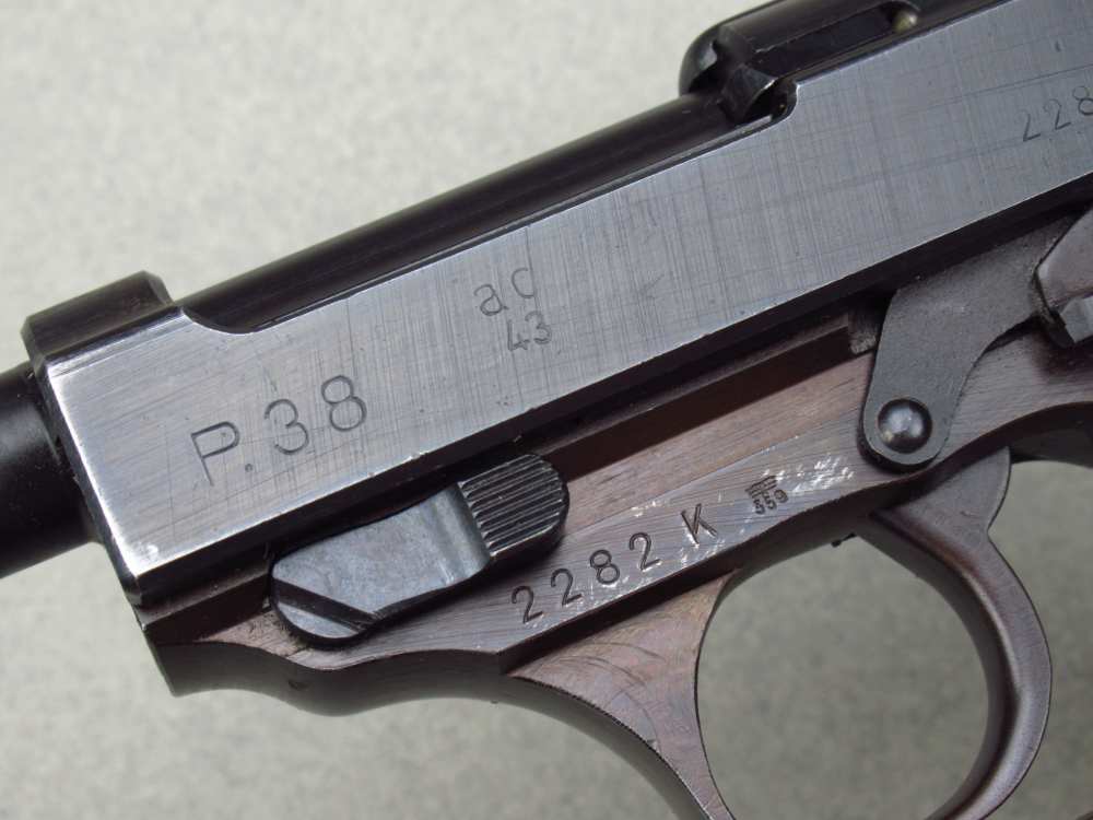 High Condition 1943 German WWII Walther AC43 P38 Pistol 9mm Luger Mauser pp-img-1
