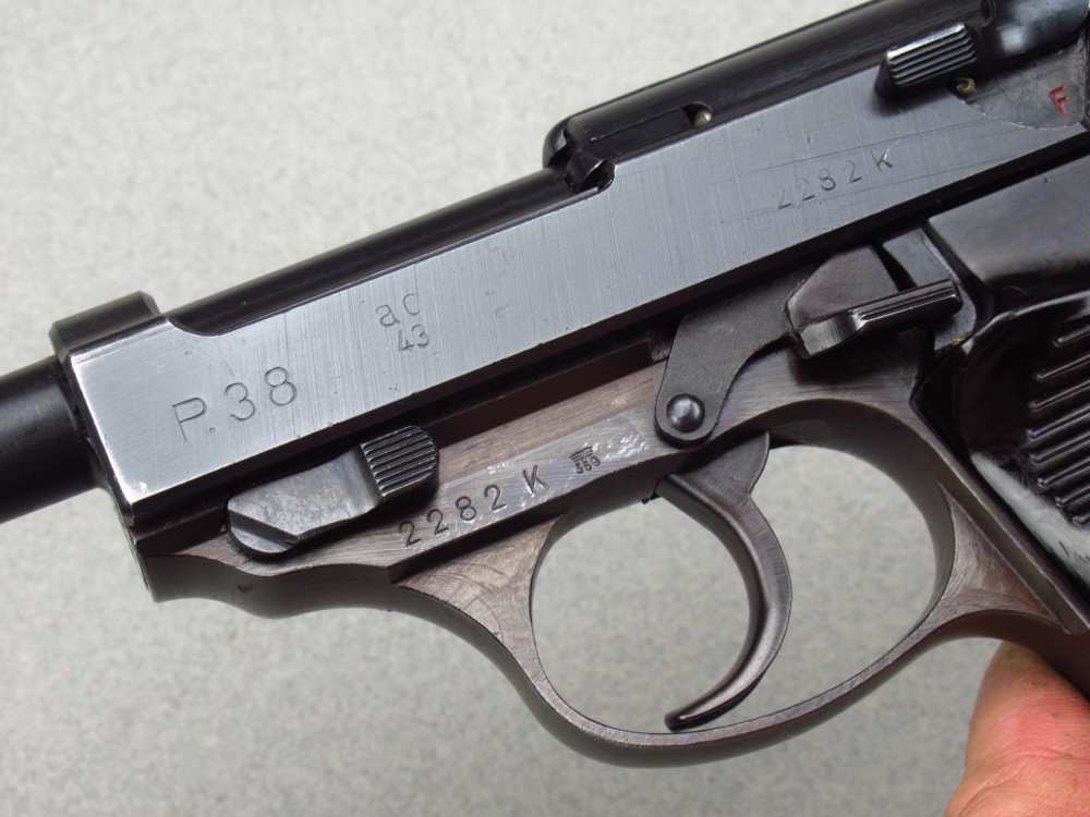 High Condition 1943 German WWII Walther AC43 P38 Pistol 9mm Luger Mauser pp-img-14