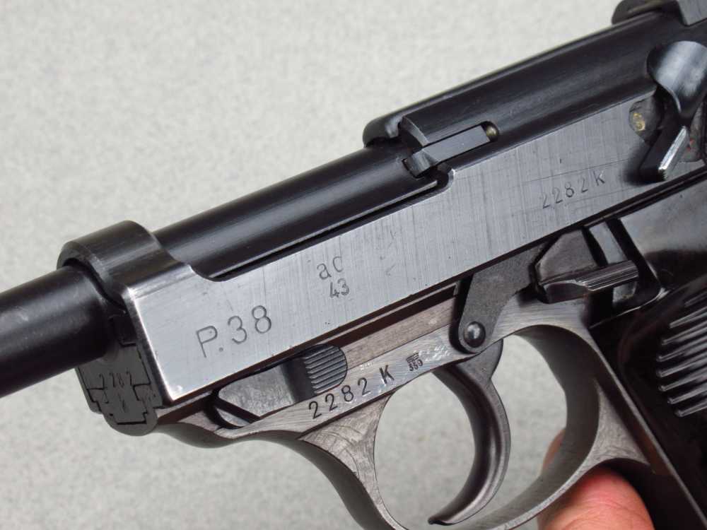High Condition 1943 German WWII Walther AC43 P38 Pistol 9mm Luger Mauser pp-img-21