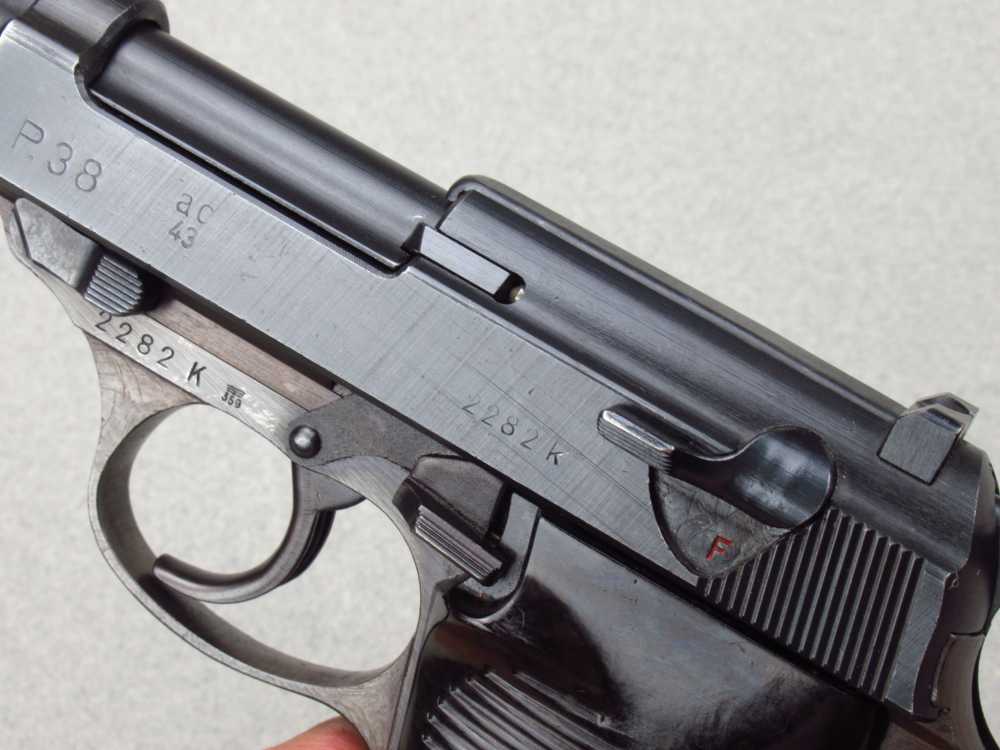 High Condition 1943 German WWII Walther AC43 P38 Pistol 9mm Luger Mauser pp-img-12
