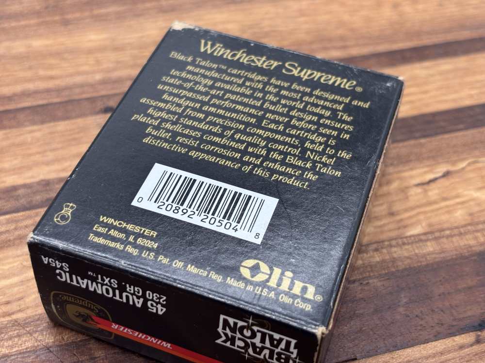 WINCHESTER Black TALON 45 ACP ammunition. 18 rounds TOTAL-img-3