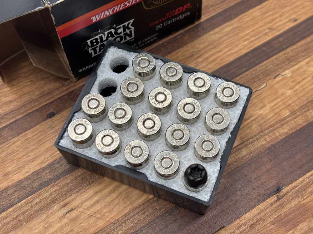 WINCHESTER Black TALON 45 ACP ammunition. 18 rounds TOTAL-img-1