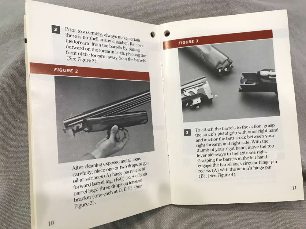 Browning Citori 12 20 Gauge Instruction Manual 1970-80's Excellent-img-6