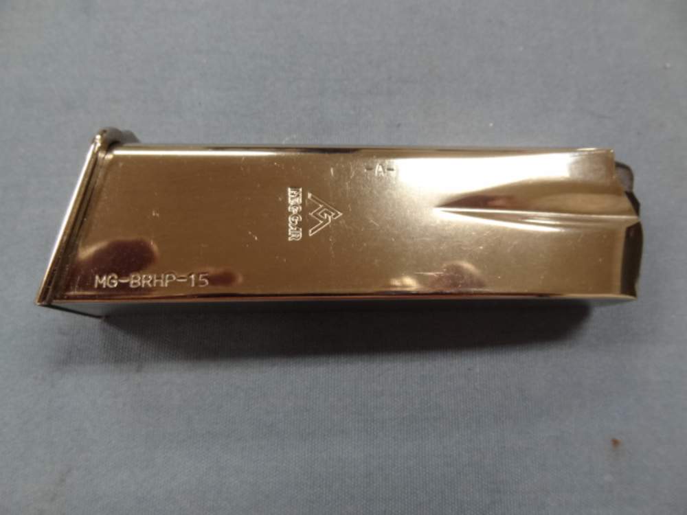 NIB Mec-Gar Magazine 9mm 15 Rounds Browning FN Hi-Power Steel Nickel Finish-img-3