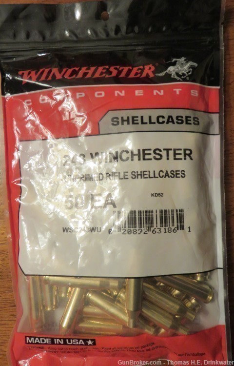 243 Win UNPRIMED NEW Winchester brass-img-0