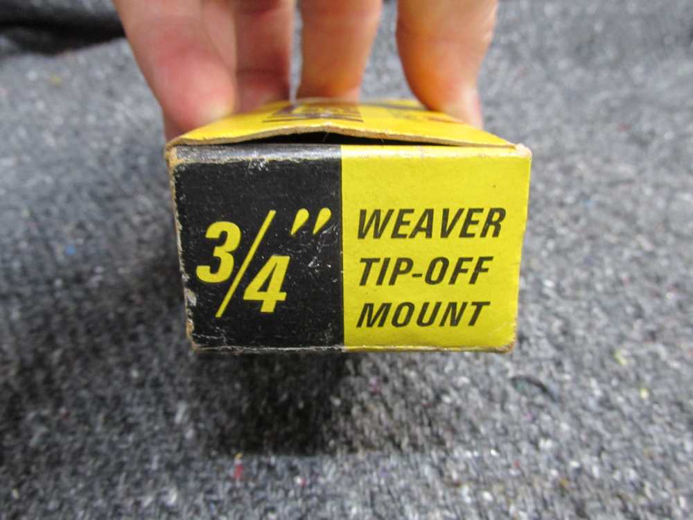 VINTAGE WEAVER TIP OFF SCOPE MOUNT FOR 3/4" TUBE, NEW IN BOX-img-1