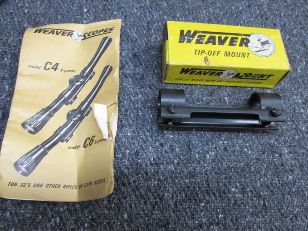 VINTAGE WEAVER TIP OFF SCOPE MOUNT FOR 3/4" TUBE, NEW IN BOX-img-0