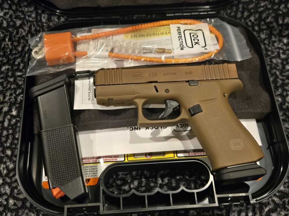 Glock 43X MOS 9mm PX435Z203FRMOSK 15+1 COYOTE FDE PISTOL 2-MAGAZINES NEW-img-8
