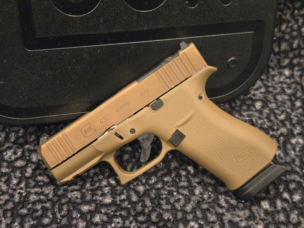Glock 43X MOS 9mm PX435Z203FRMOSK 15+1 COYOTE FDE PISTOL 2-MAGAZINES NEW-img-0