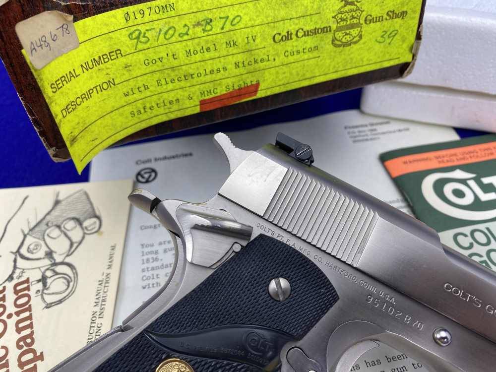 MINT 1981 Colt Government .45ACP *SOUGHT-AFTER COLT CUSTOM SHOP E-NICKEL*-img-14