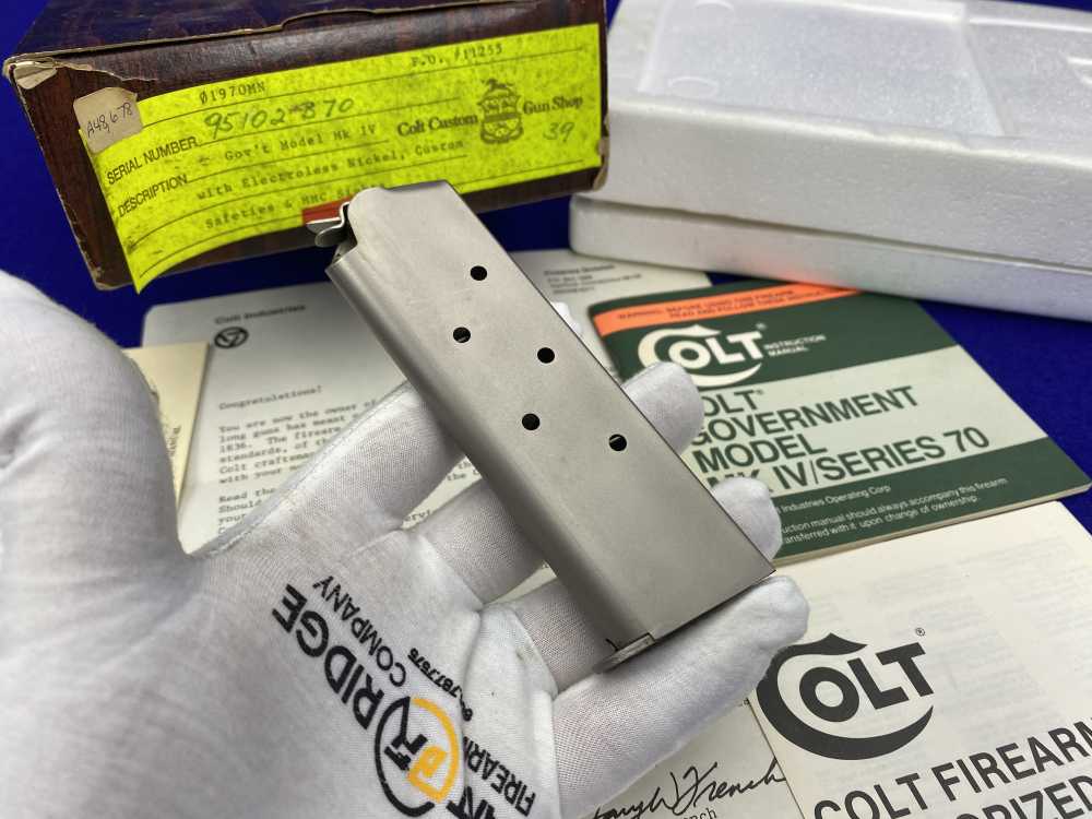 MINT 1981 Colt Government .45ACP *SOUGHT-AFTER COLT CUSTOM SHOP E-NICKEL*-img-49