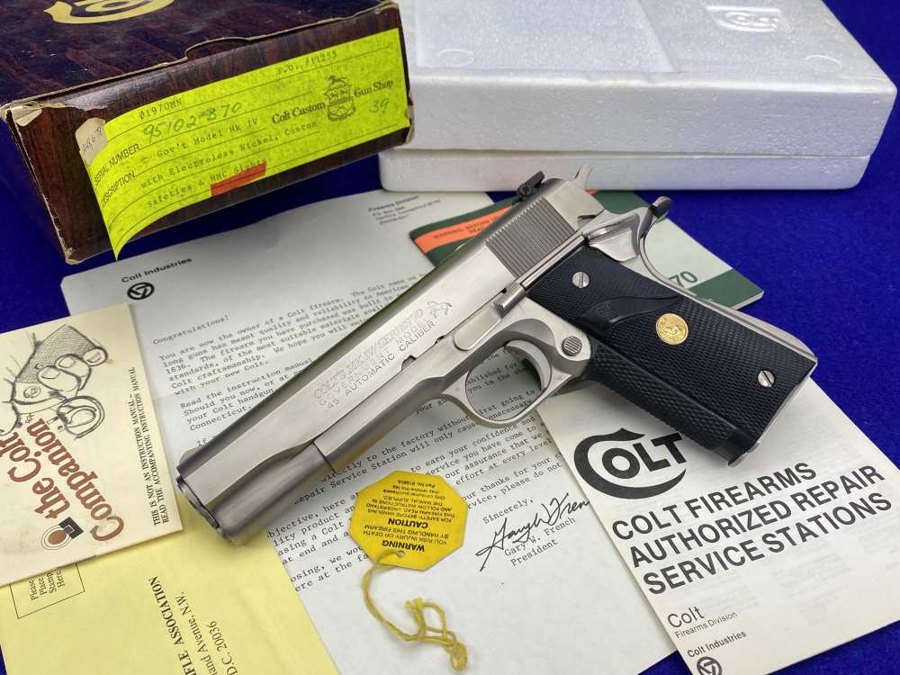 MINT 1981 Colt Government .45ACP *SOUGHT-AFTER COLT CUSTOM SHOP E-NICKEL*-img-3