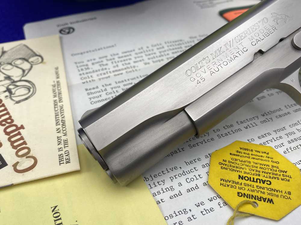 MINT 1981 Colt Government .45ACP *SOUGHT-AFTER COLT CUSTOM SHOP E-NICKEL*-img-9