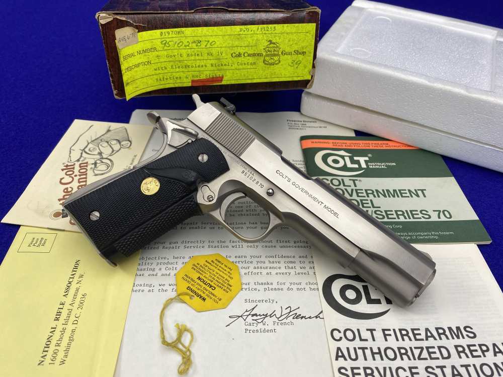 MINT 1981 Colt Government .45ACP *SOUGHT-AFTER COLT CUSTOM SHOP E-NICKEL*-img-11