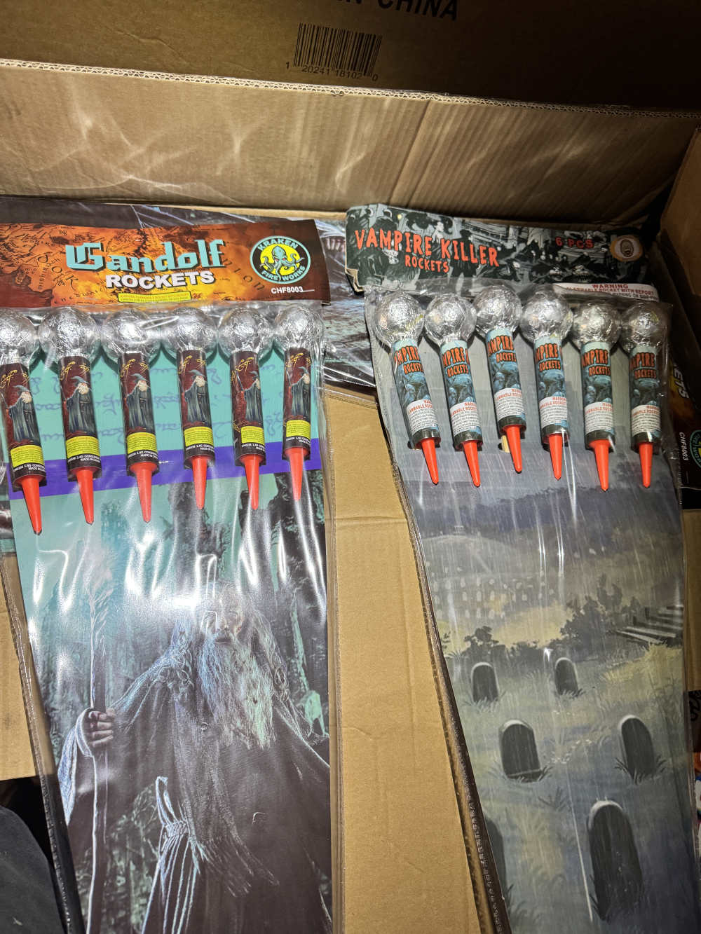 6 pack 2" ball ROCKETS hi flying earth Shaker GANDOLF OR VAMPIRE KILLER -img-0