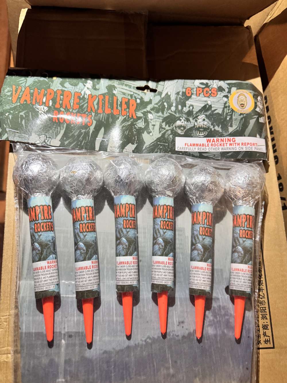 6 pack 2" ball ROCKETS hi flying earth Shaker GANDOLF OR VAMPIRE KILLER -img-4