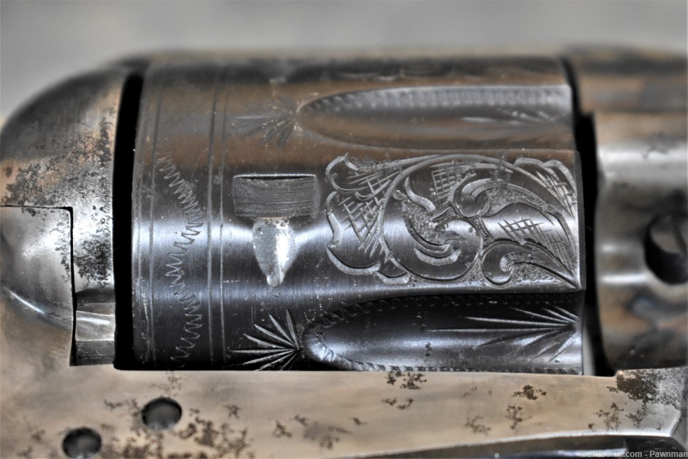 Colt SAA 3rd Gen in 45LC made 1977 engraved & case-hardened - UNFIRED!-img-6