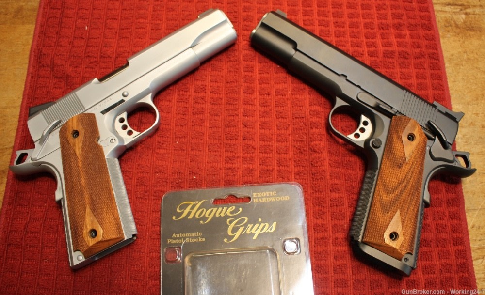 Hogue Exotic Hardwood Goncalo Alves Double Diamond Grips for Colt or 1911-img-5