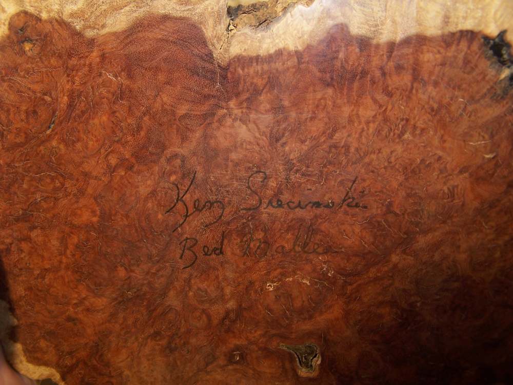 Artist signed RARE Unique faces in wood bowl - Vietnam Nam vet created-img-11