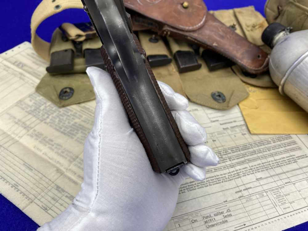 HISTORIC WWI 1914 Springfield Armory 1911 US Army COMPLETE MILITARY PACKAGE-img-31
