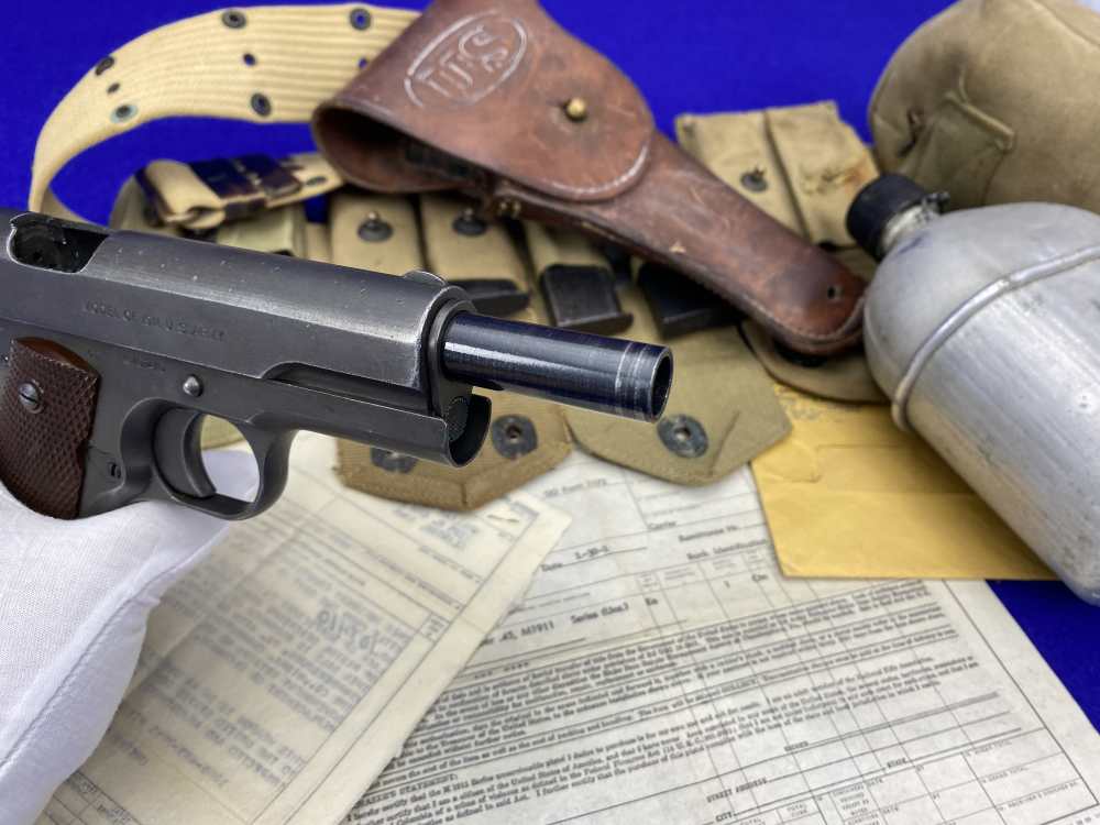 HISTORIC WWI 1914 Springfield Armory 1911 US Army COMPLETE MILITARY PACKAGE-img-37