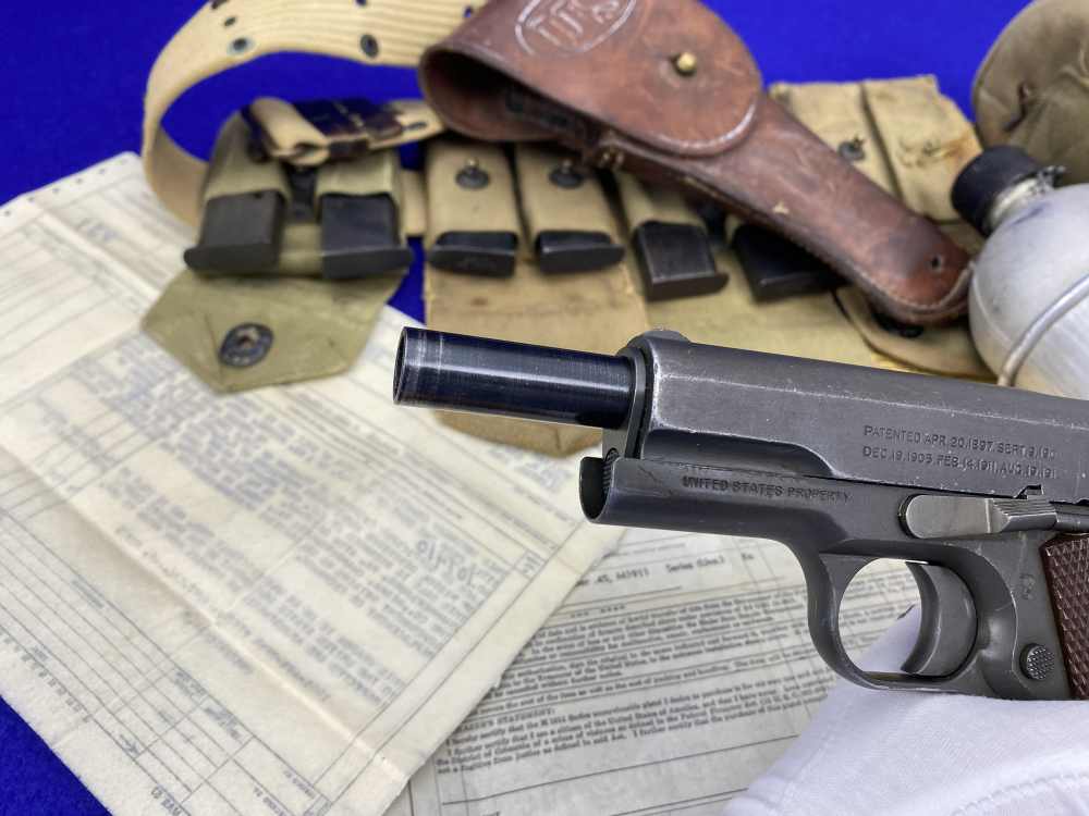 HISTORIC WWI 1914 Springfield Armory 1911 US Army COMPLETE MILITARY PACKAGE-img-38