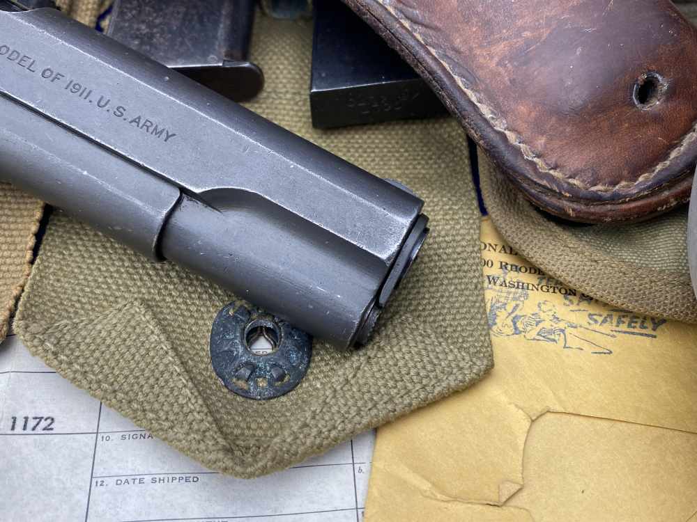 HISTORIC WWI 1914 Springfield Armory 1911 US Army COMPLETE MILITARY PACKAGE-img-21