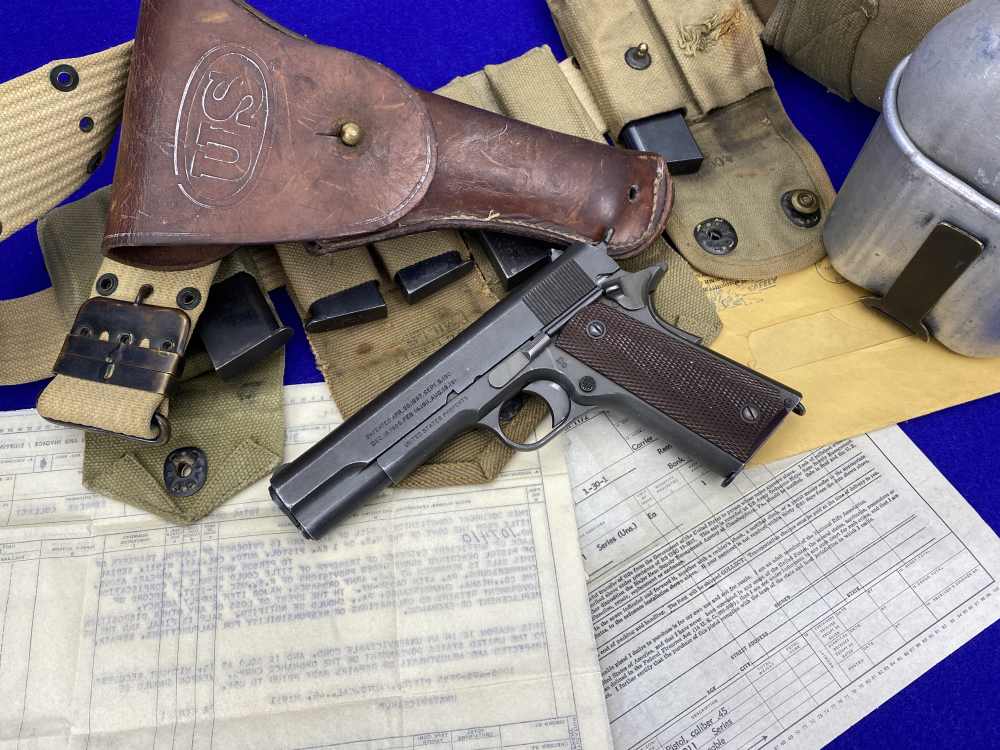 HISTORIC WWI 1914 Springfield Armory 1911 US Army COMPLETE MILITARY PACKAGE-img-4