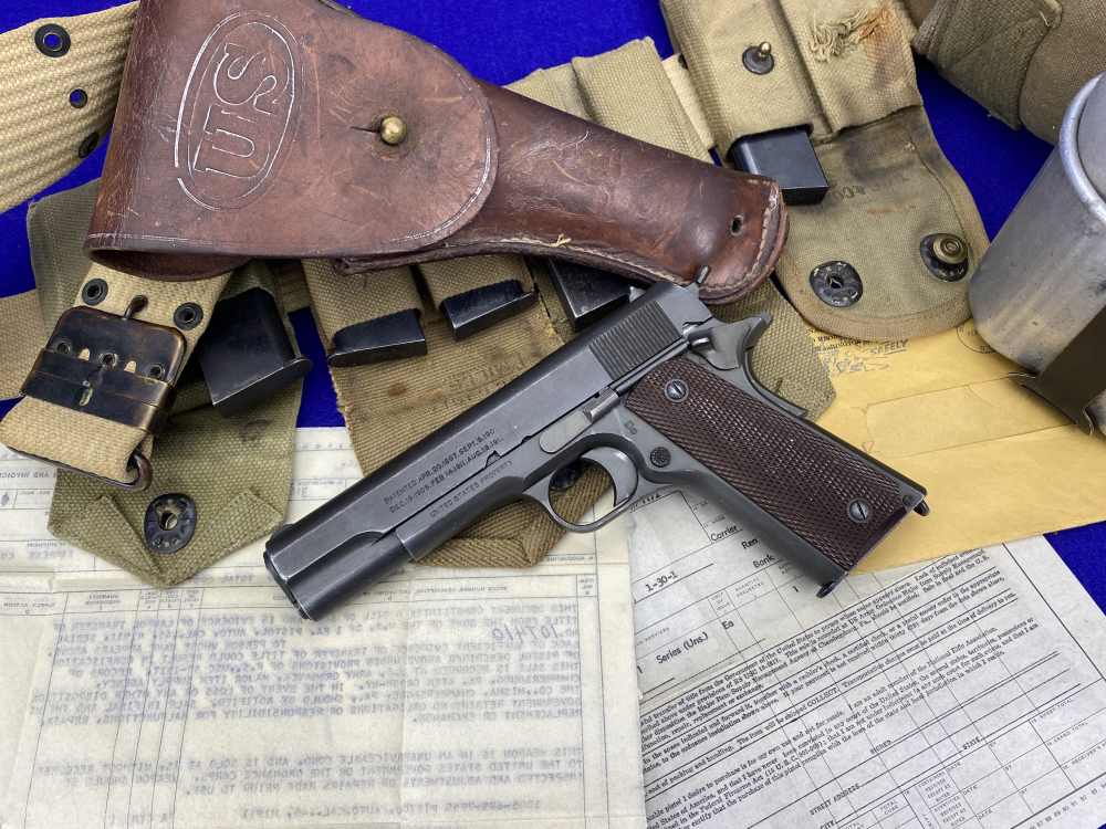 HISTORIC WWI 1914 Springfield Armory 1911 US Army COMPLETE MILITARY PACKAGE-img-3