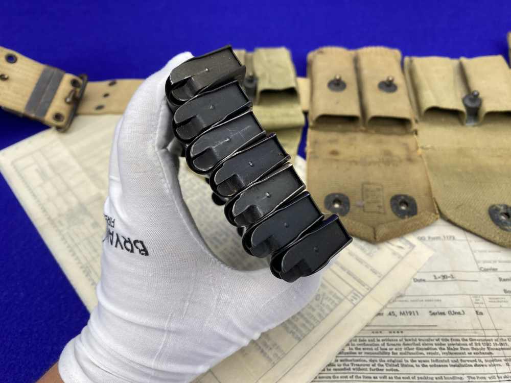 HISTORIC WWI 1914 Springfield Armory 1911 US Army COMPLETE MILITARY PACKAGE-img-45