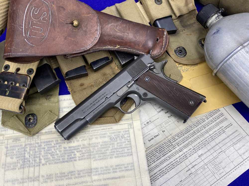 HISTORIC WWI 1914 Springfield Armory 1911 US Army COMPLETE MILITARY PACKAGE-img-0