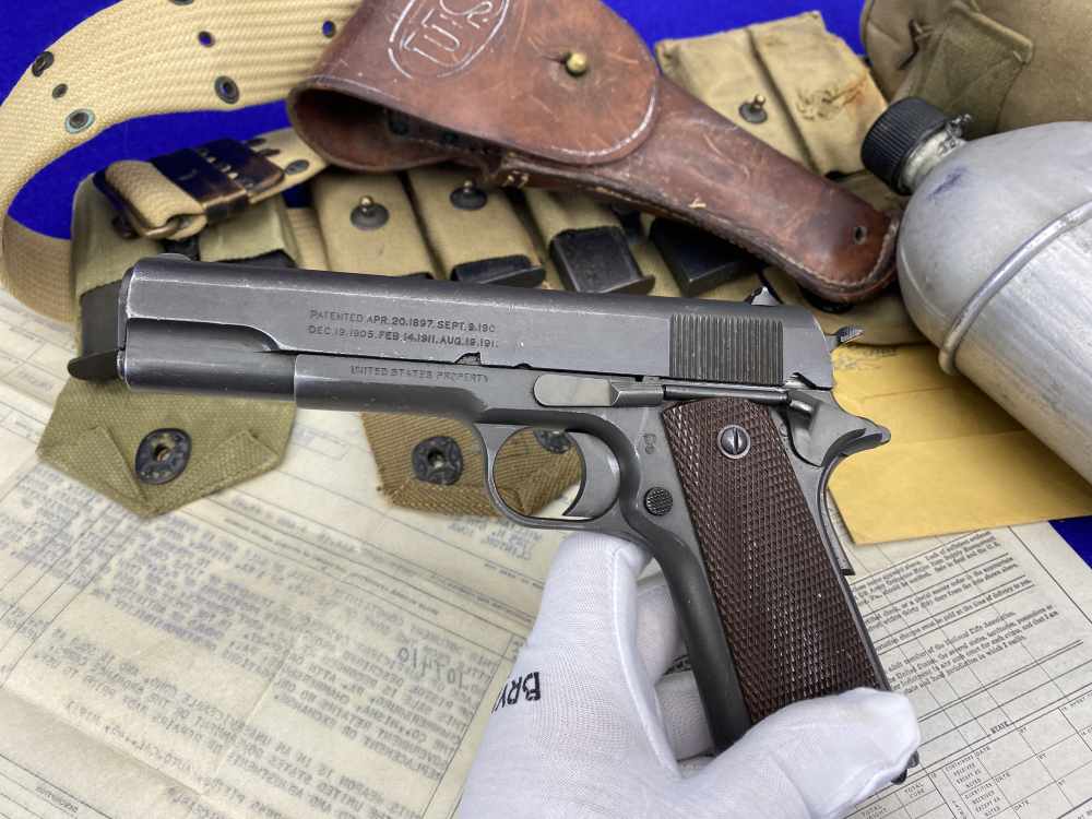 HISTORIC WWI 1914 Springfield Armory 1911 US Army COMPLETE MILITARY PACKAGE-img-24