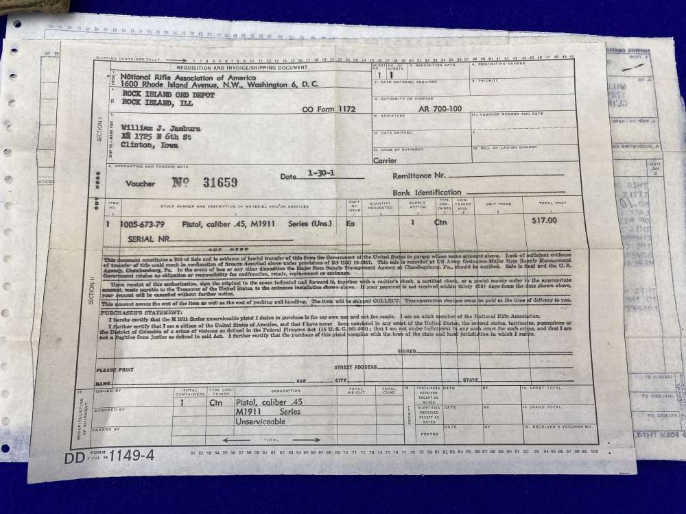 HISTORIC WWI 1914 Springfield Armory 1911 US Army COMPLETE MILITARY PACKAGE-img-52