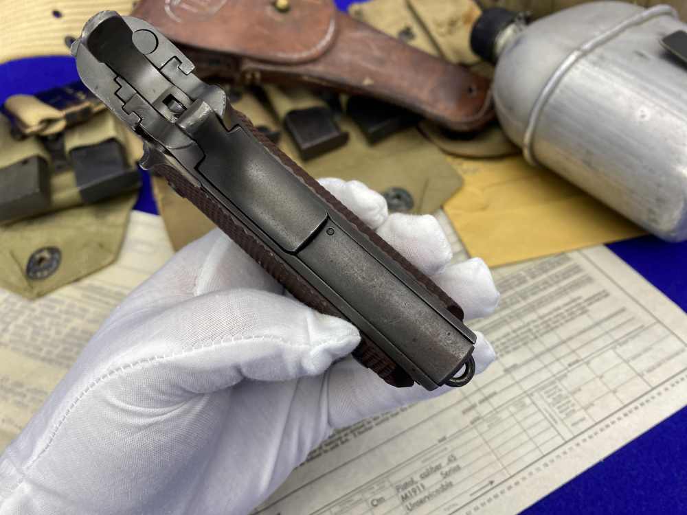 HISTORIC WWI 1914 Springfield Armory 1911 US Army COMPLETE MILITARY PACKAGE-img-25