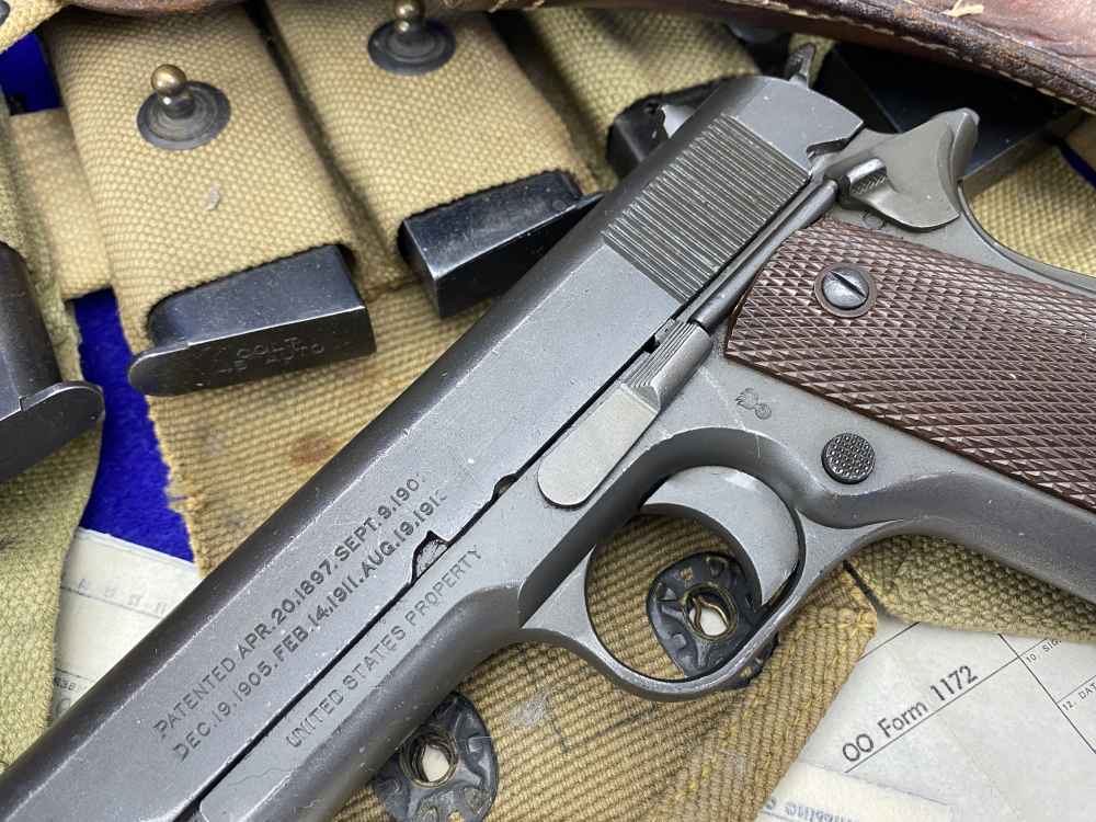 HISTORIC WWI 1914 Springfield Armory 1911 US Army COMPLETE MILITARY PACKAGE-img-10